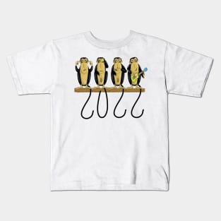 2022 year of the monkey, see no evil, hear no evil, speak no evil Kids T-Shirt